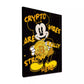 Quadro stampa su tela Crypto Mickey, Topolino Comic Pop Art