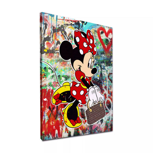 Quadro stampa su tela Street Art Beautiful Minnie, Comic