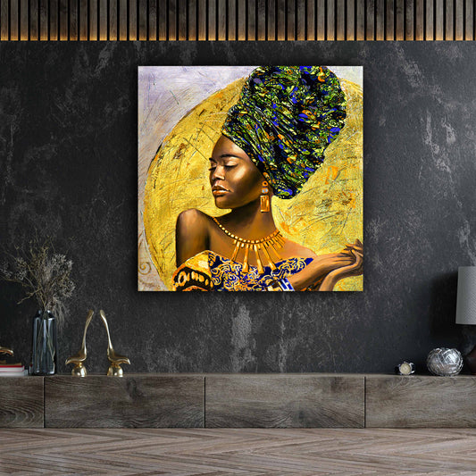 Quadro stampa su tela moderno donna africana bellissima