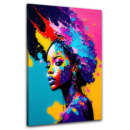 Quadro stampa su tela Pop Art African Beauty