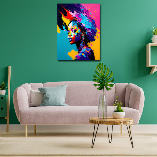 Quadro stampa su tela Pop Art African Beauty