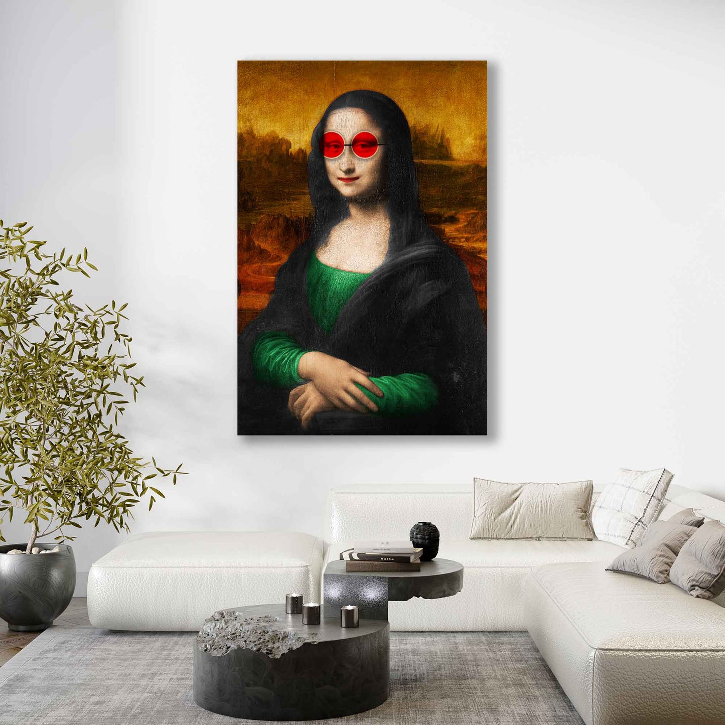 Quadro stampa su tela Pop Art moderno Mona Lisa