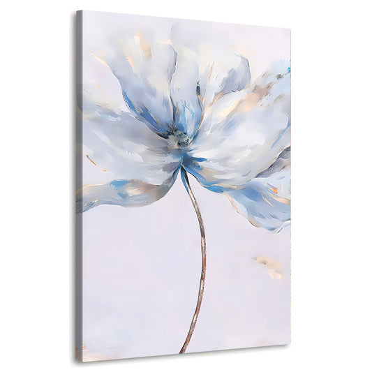 Quadro stampa su tela astratto fiore Paint Blue, natura