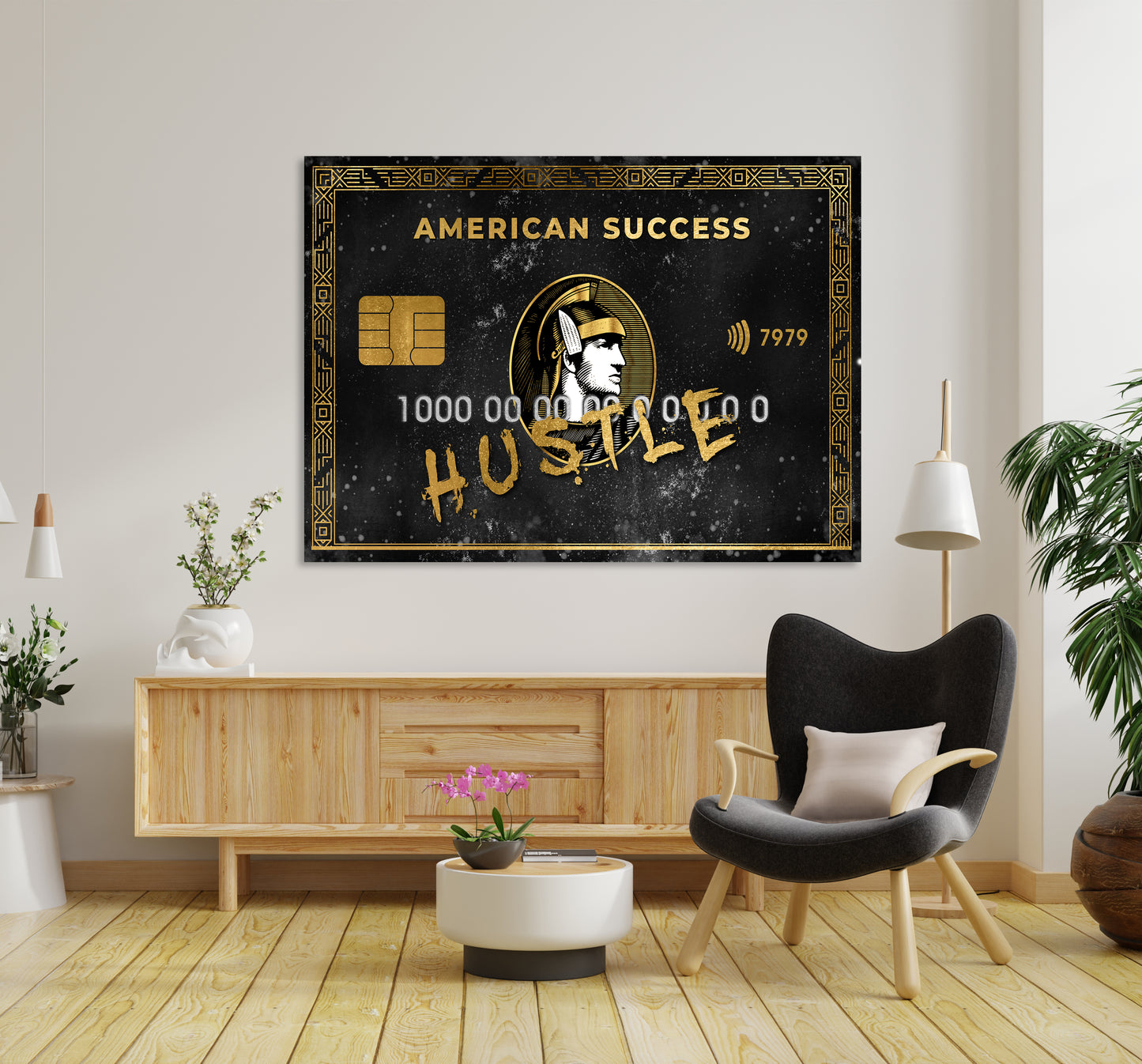 Quadro Succes, motivazionale Hustle Soldi e Mindset