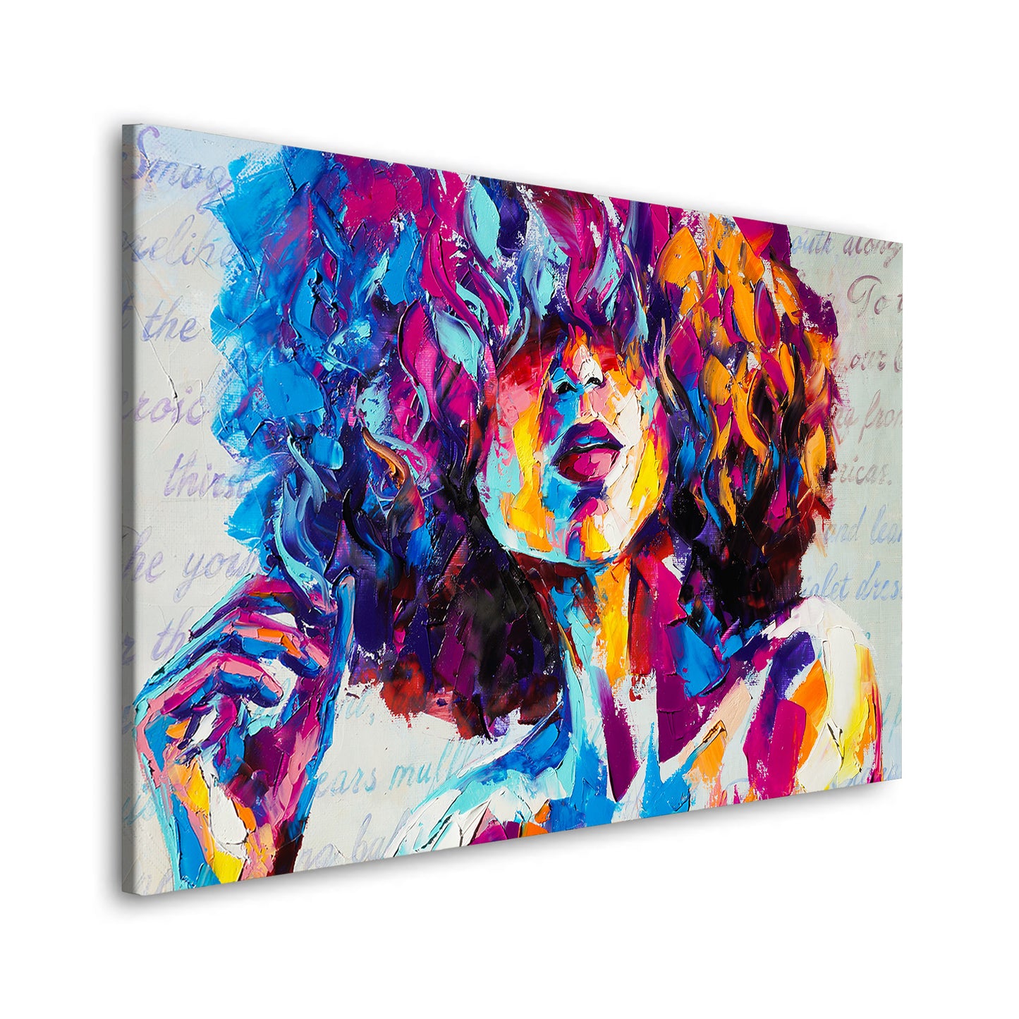 Quadro stampa su tela donna Paint Style, arte moderna Pop Art