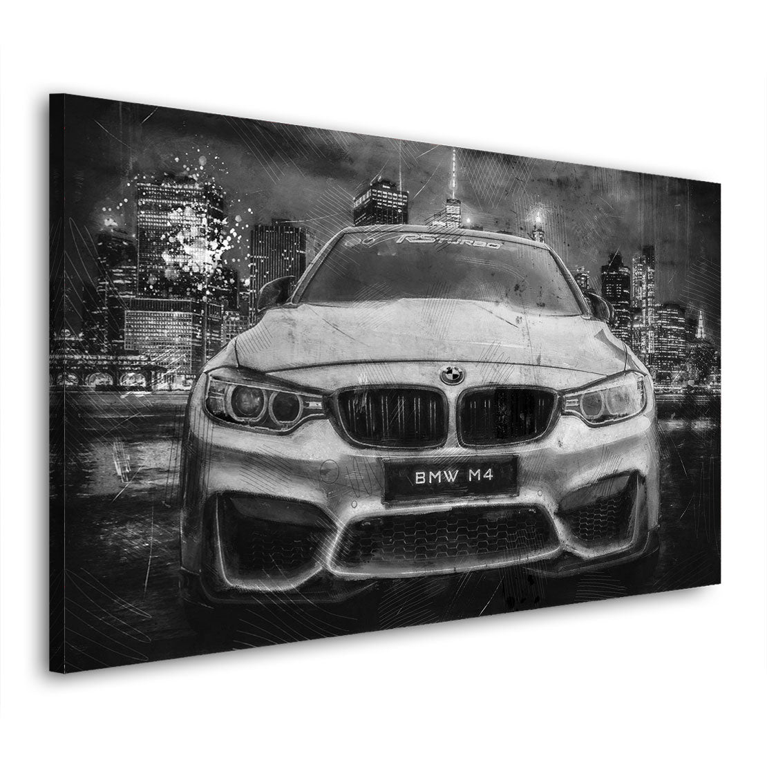 Quadro moderno BMW M4 Abstract Black & White