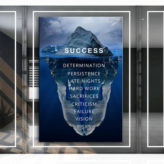 Quadro stampa su tela moderno Iceberg motivazione e successo