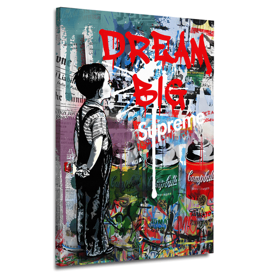 Quadro stampa su tela moderno Pop Art Dream Big