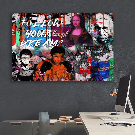 Quadro stampa su tela moderno Pop Art Famous People Style