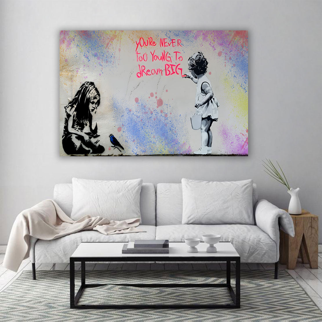 Quadro moderno Street Art Girls Dream Big