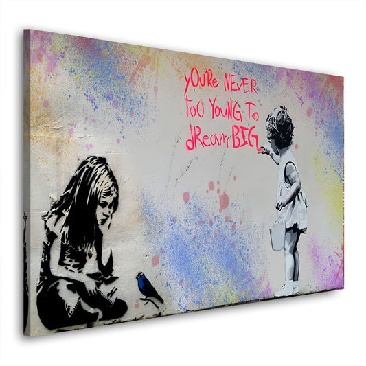 Quadro moderno Street Art Girls Dream Big