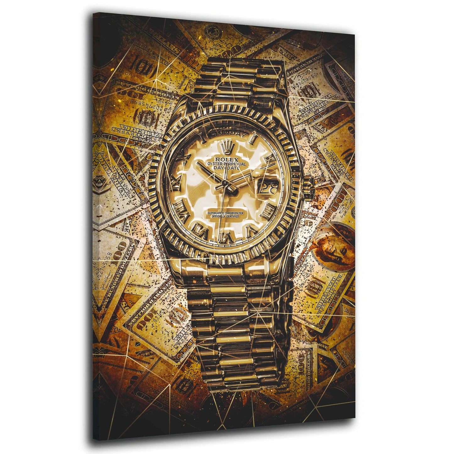 Quadro moderno motivazionale orologio Money