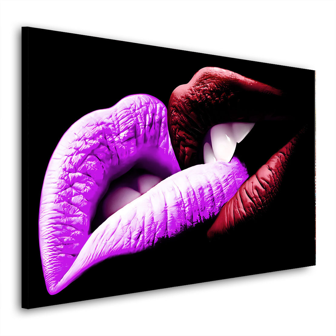 Quadro stampa su tela moderno opera d'arte Sensual Two Lips