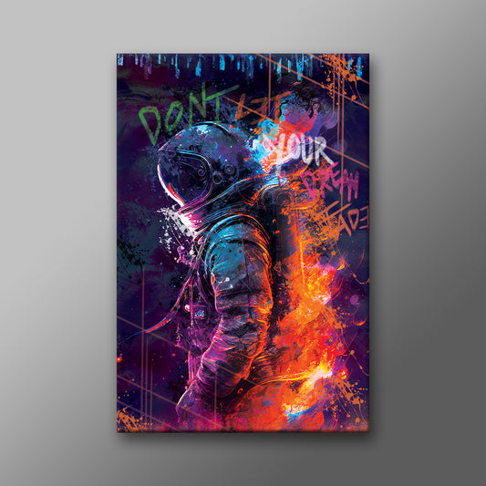 Quadro stampa su tela moderno opera d'arte pop art astronauta