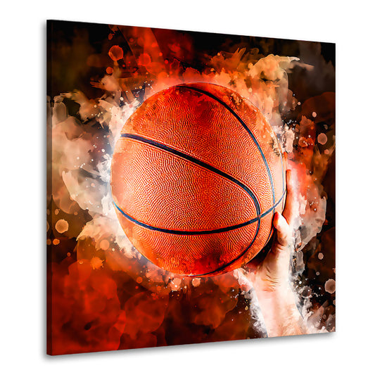 Quadro stampa su tela moderno pallacanestro Basketball Let´s Play