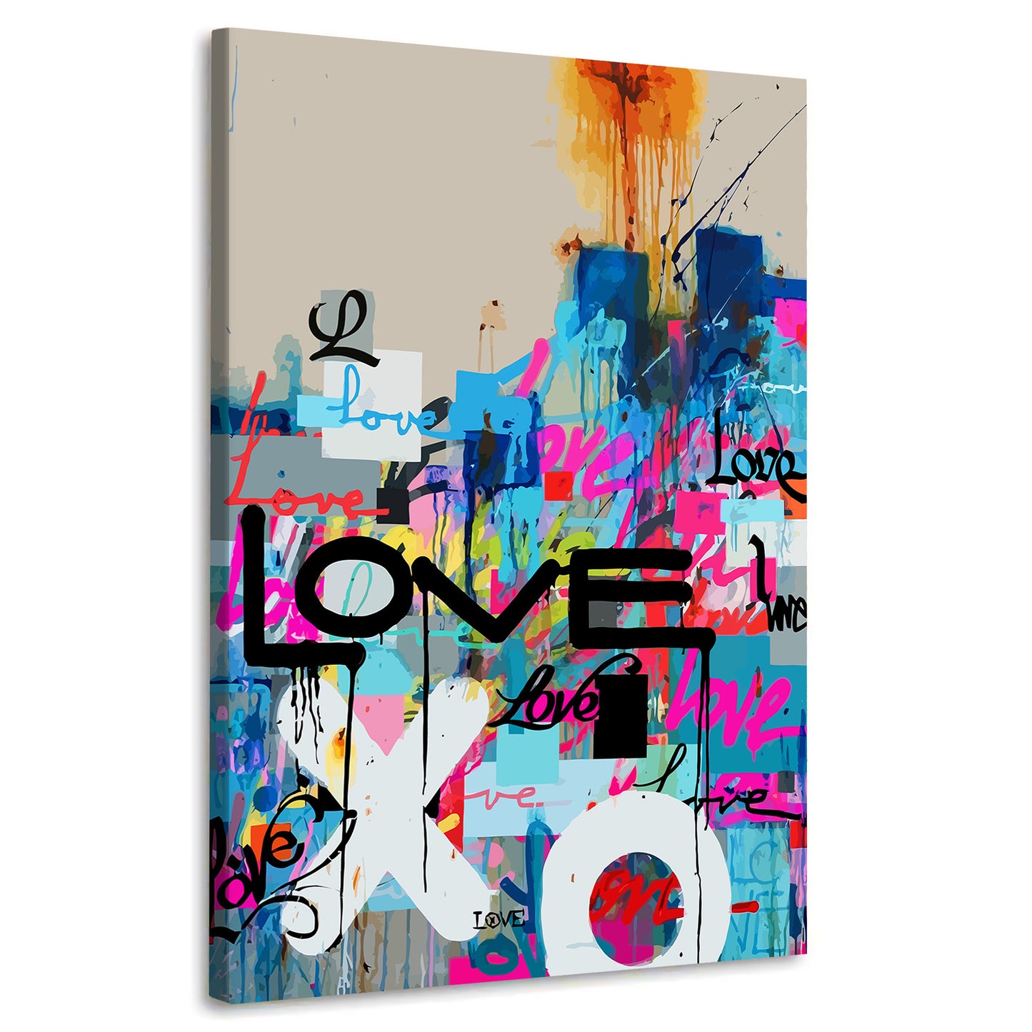 Quadro moderno stampa su tela Pop Art Love Abstract Style