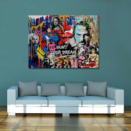 Quadro moderno stampa su tela Pop Art Style