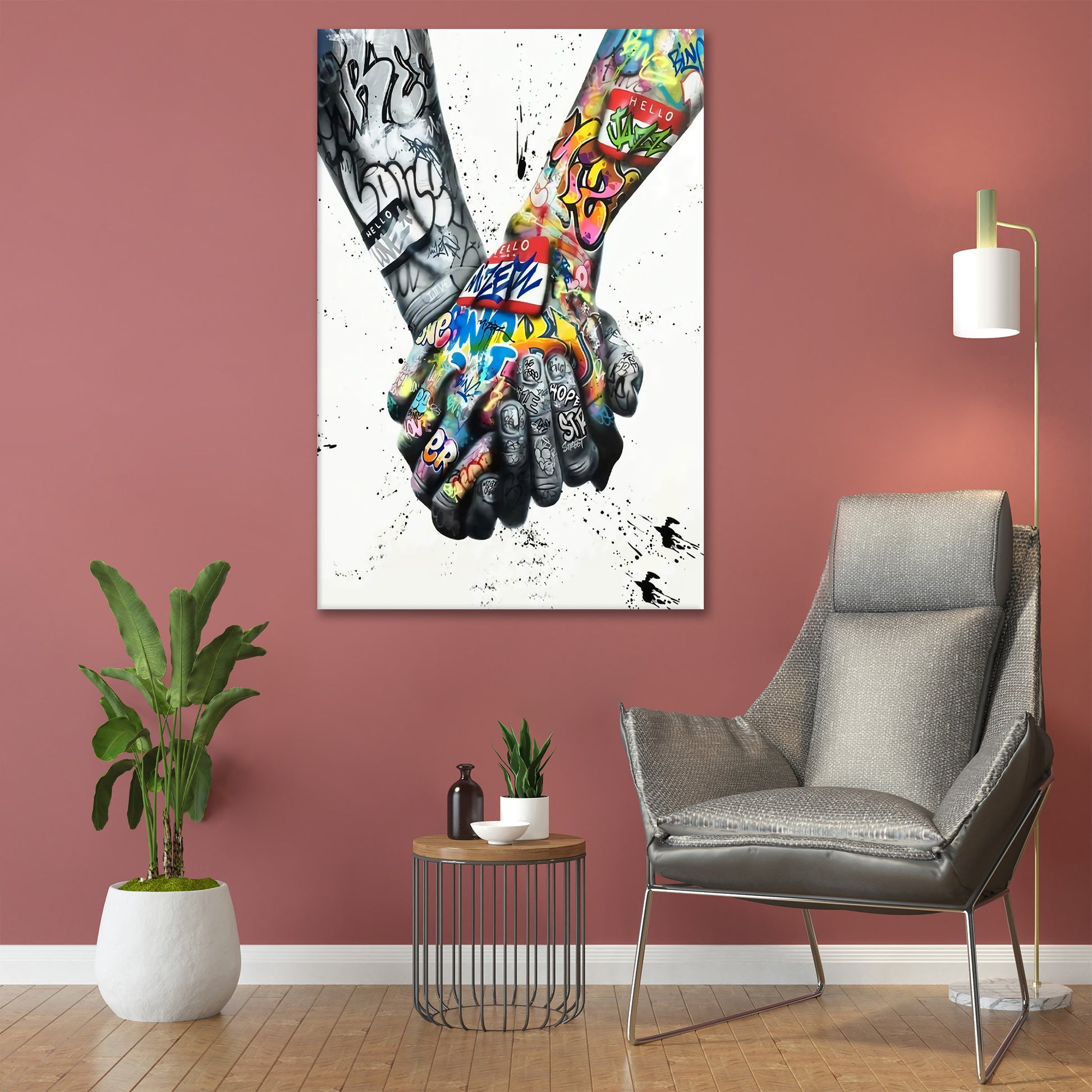 Quadro mano Love Pop Art Style [Consegna gratuita] –