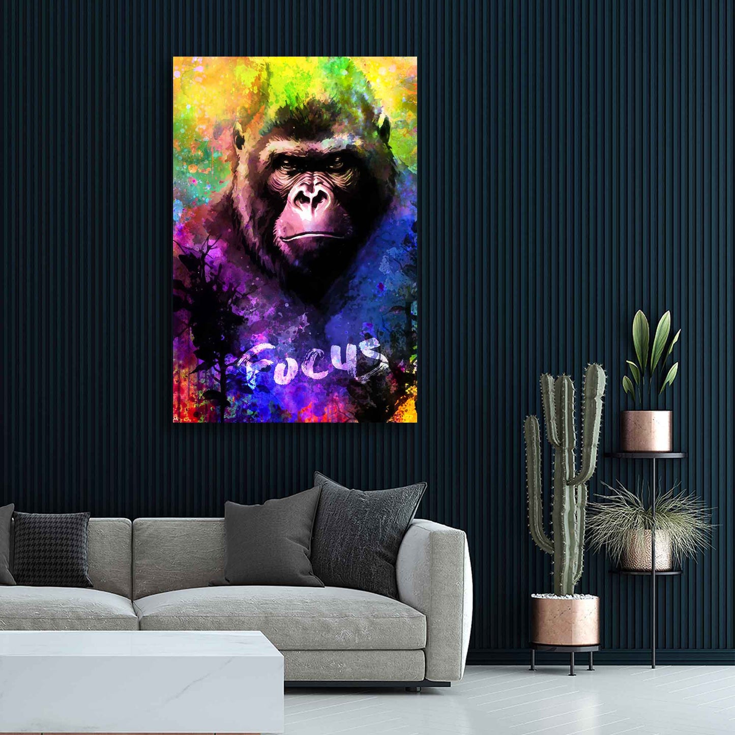 Quadro motivazionale Gorilla  Pop Art Focus