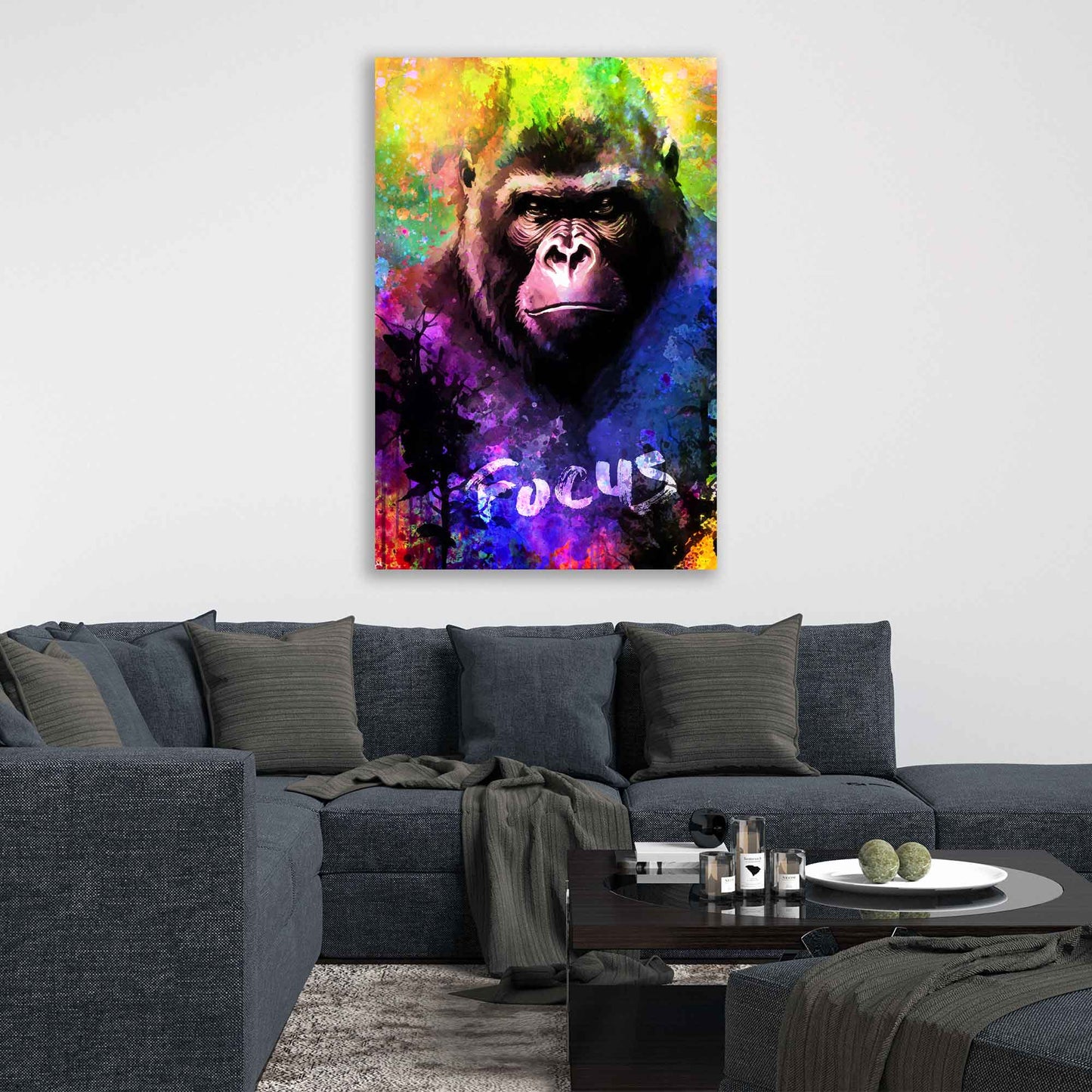 Quadro motivazionale Gorilla  Pop Art Focus