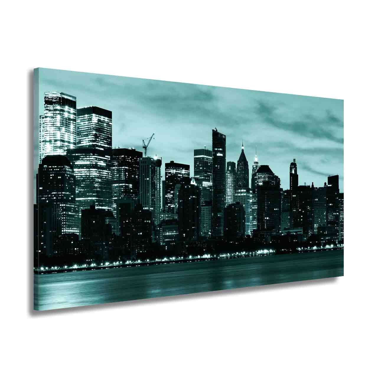 Quadro stampa su tela New York Beautiful Manhattan Skyline USA