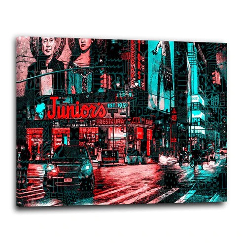 Quadro stampa su tela USA New York Beautiful Nightlife