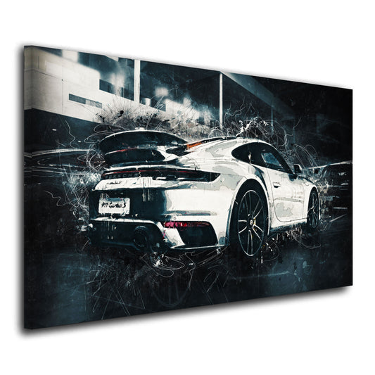 Quadro auto sportiva Porsche 911 Dark Style - Artedinoi