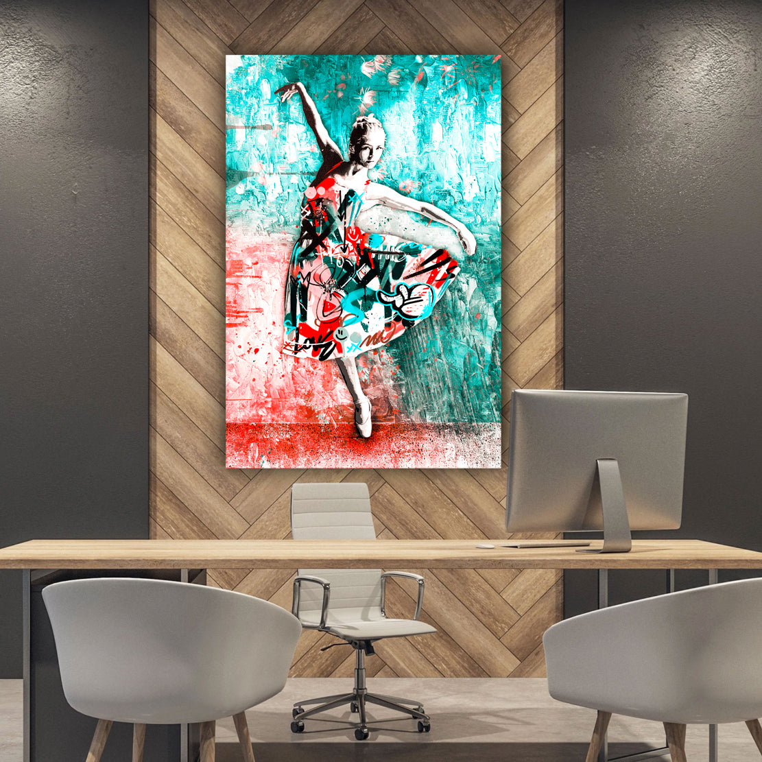 Quadro stampa su tela ballerrina Colour Abstract Style