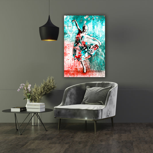 Quadro stampa su tela ballerrina Colour Abstract Style