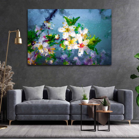 Quadro stampa su tela fiori Beautiful Flowers Blue Style