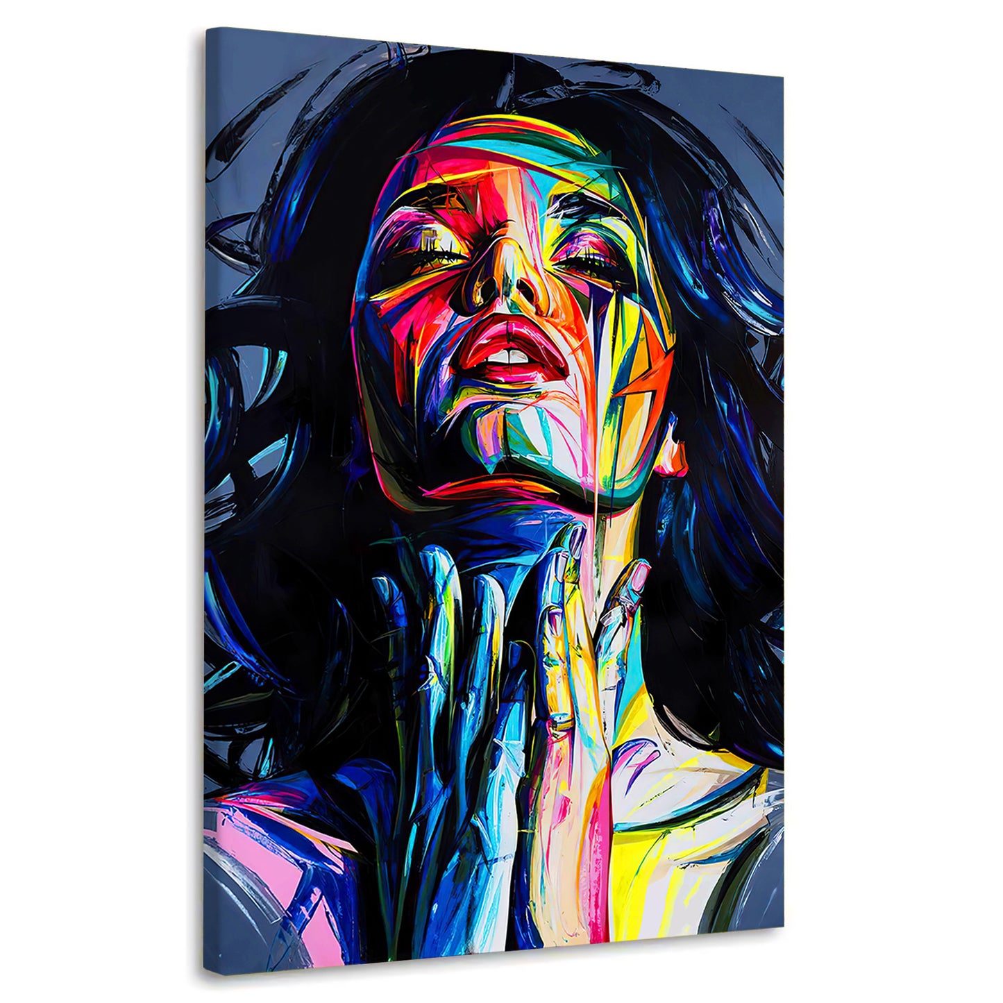 Quadro stampa su tela Donna Hair Abstract Pop Art