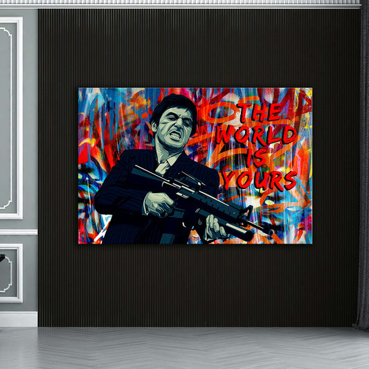 Quadro stampa su tela Scarface Gangster arte Pop Art Film Mafia