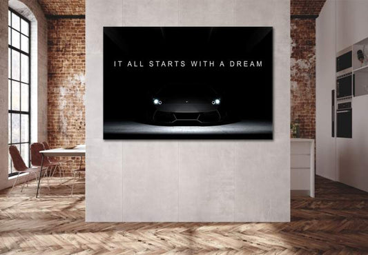 Quadro Ferrari It All Starts With A Dream