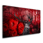 Quadro stampa su tela moderno Cervo Red Style astratto